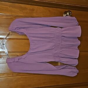 Pink Ruffle Long Sleeve Top